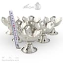 ست هفت سین و بستنی خوری مسی سفید مدل ستاره ای 6 تایی AH-62