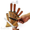 ست چاقوی آشپزخانه زنجان به همراه استند چوبی کد MS-14