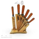 ست چاقوی آشپزخانه زنجان به همراه استند چوبی کد MS-14