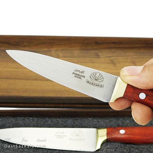 ست چاقوی آشپزخانه زنجان دسته چوبی مجموعه 2 عددی کد MS-11