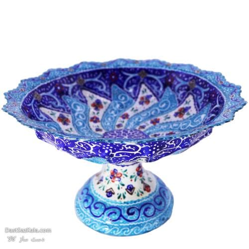 ست بستنی خوری میناکاری پایه دار مسی 4 تایی کد LT-81