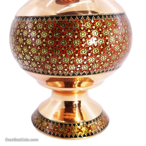 سرویس شربت خوری مسی خاتم کاری شده مجموعه 8 عددی کد MJ-97