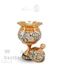 سرویس پذیرایی مسی طرح الماس تراش نقره کوب 4 تیکه کد MJ-133