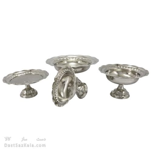 سرویس پذیرایی مسی سفید جدید نانو شده 4 تیکه فضلی کد AH-70