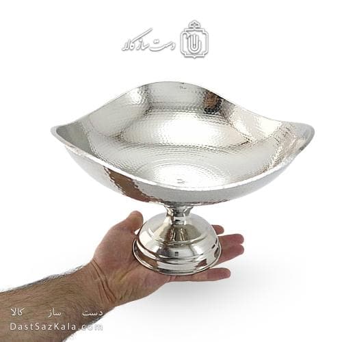 سرویس پذیرایی مسی سفید جدید پایه دار نانو شده 10 تیکه AH-110