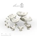 سرویس پذیرایی مسی سفید جدید پایه دار نانو شده 10 تیکه AH-110