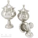 سرویس پذیرایی مسی سفید پایه دار نانو شده 3 تیکه AH-82