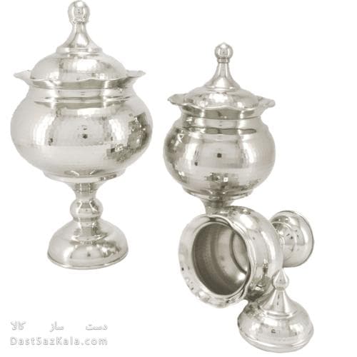 سرویس پذیرایی مسی سفید پایه دار نانو شده 3 تیکه AH-82