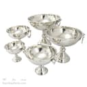 سرویس پذیرایی مسی پایه دار سفید مدل گوشواره دار 5 سایز AH-23