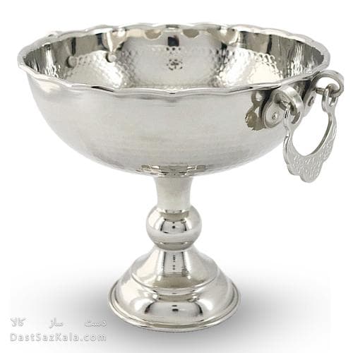 سرویس پذیرایی مسی پایه دار سفید مدل گوشواره دار 5 سایز AH-23