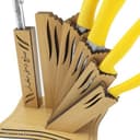 سرویس چاقو آشپزخانه زنجان 6 پارچه با پایه چوبی MN-20