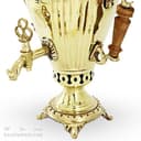 سماور برنجی ذغالی 1.5 لیتری مدل آینه ای کد AH-152