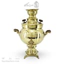 سماور برنجی زغالی آینه ای زنجان 6 لیتری کد AH-145