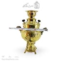 سماور ذغالی برنجی طرح دار 3 لیتری کد AH-137