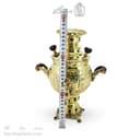 سماور ذغالی برنجی 1 لیتری مدل قلم زنی کد AH-151