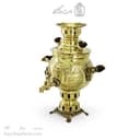 سماور ذغالی برنجی 1 لیتری مدل قلم زنی کد AH-151