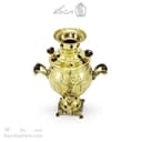 سماور ذغالی برنجی 1 لیتری مدل قلم زنی کد AH-151