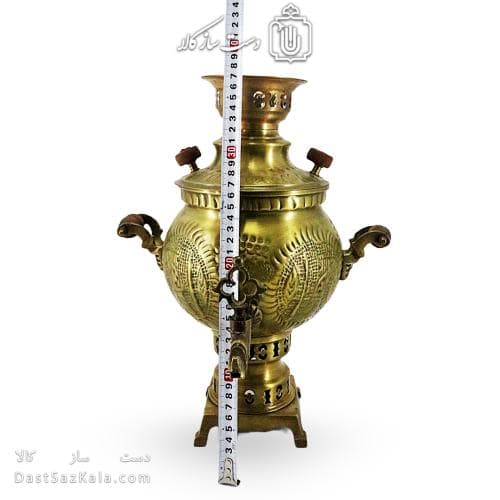 سماور زغالی برنجی آنتیک مدل هخامنشی 3 لیتری کد AH-135