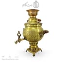 سماور زغالی برنجی آنتیک مدل هخامنشی 3 لیتری کد AH-135