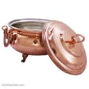 سوفله خوری مسی درب دار زنجان کوچک سایز 1 کد PA-45