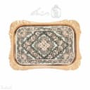 سینی مسی چای خوری الماس تراش نقره کوب شده کد MJ-131