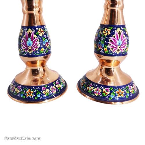 شمعدانی مسی مدل پرداز 32 سانتی 2 عددی کد MJ-34