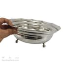 شکلات خوری مسی سفید سه پایه کوتاه جدید 20 سانتیمتری کد AH-94