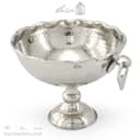 شکلات خوری مسی سفید پایه دار مدل گوشواره ای 15سانتی کد AH-53