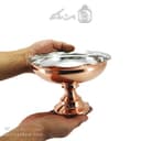 شکلات خوری مسی پایه دار زنجان مدل خورشیدی کد AAS-15