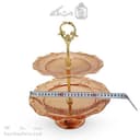 شیرینی خوری دو طبقه مسی به ارتفاع 30 سانتیمتر کد AH-133