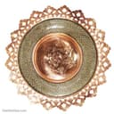 شیرینی خوری مسی خاتم کاری شده لبه شبکه ی کد MJ-78