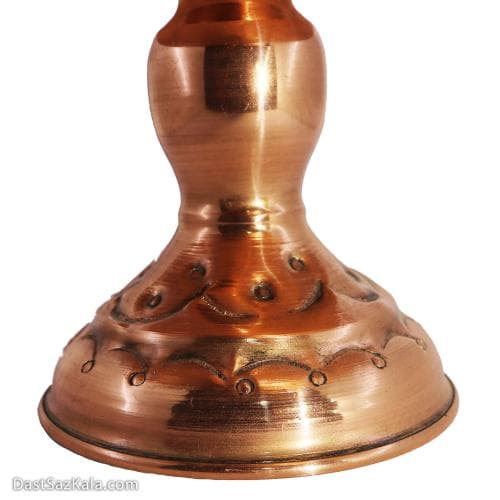 شیرینی خوری مسی خاتم کاری شده لبه شبکه ی کد MJ-78