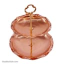 شیرینی خوری مسی دو طبقه سه پایه زنجان کد SHH-34