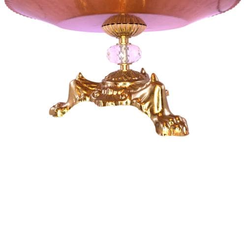 شیرینی خوری دو طبقه مسی زنجان پایه دار نگینی کد SHH-70