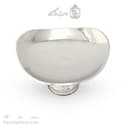 شیرینی خوری مسی سفید پایه دار مدل سه گوش 24 سانتی کد AH-30