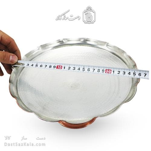 شیرینی خوری مسی پایه دار زنجان مدل خورشیدی کد AAS-12