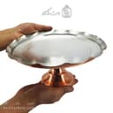 شیرینی خوری مسی پایه دار زنجان مدل خورشیدی کد AAS-12