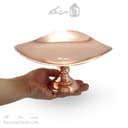 شیرینی خوری مسی پایه دار زنجان مدل سه گوش 24 سانتی کد AH-25