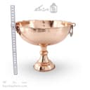 شیرینی خوری مسی پایه دار زنجان گوشواره ای 23 سانتی کد AH-51