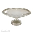 شیرینی خوری مسی پایه دار سفید مدل سه بعدی 26 سانتی کد AH-34