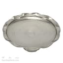 شیرینی خوری مسی پایه دار سفید مدل لبه چین 25 سانتی کد AH-47