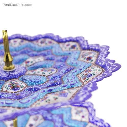 شیرینی خوری میناکاری مسی سه طبقه کد LT-76