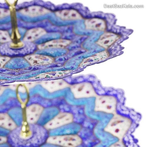 شیرینی خوری میناکاری مسی 3 طبقه کد LT-79