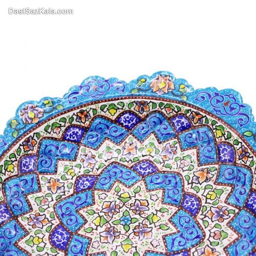 شیرینی خوری پایه دار مینا کاری مسی LT-40