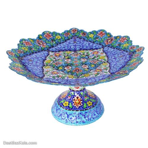 شیرینی خوری مسی میناکاری شده پایدار کد LT-41