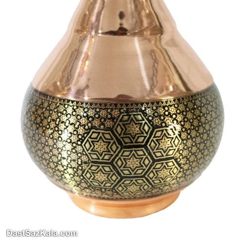 قلیان خاتم کاری شده مسی 95 سانتی کد MJ-116