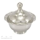 قندان مسی بدون پایه سفید زنجان مدل لاله 11 سانتیمتری AH-78