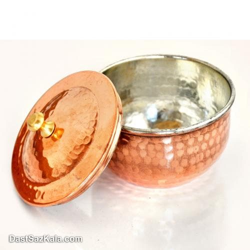 قندان مسی ساده مدل بلوط 6 سانتیمتری کد NZ-21