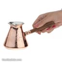 قهوه جوش مسی زنجان دسته چوبی متوسط کد SSH-19