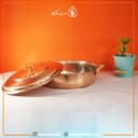 ماهیتابه درب دار مسی زنجان سایز 5 بزرگ کد PA-36